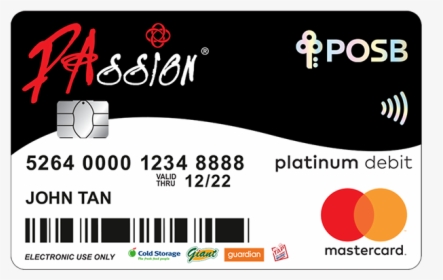 Passion Posb Debit Card - Posb Bank, HD Png Download, Transparent PNG