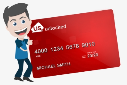 The Us Unlocked Card- Not A Credit Card, But A Debit - Credit Card Cartoon Png, Transparent Png, Transparent PNG