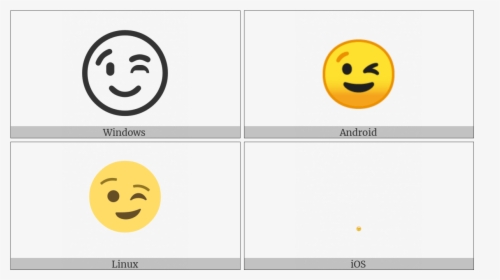 Winking Face On Various Operating Systems - End Of Ayah Symbol, HD Png Download, Transparent PNG