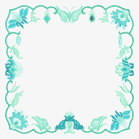 Turquoise Frame Png Image Background - Border Of Jewel Design, Transparent Png, Transparent PNG