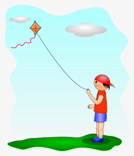 Kite Boy Png Clip Arts - Illustration, Transparent Png, Transparent PNG
