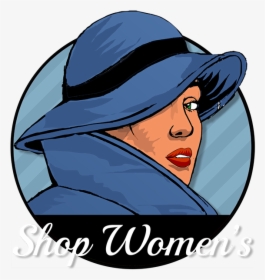 View Womens Collection - Women With Chapeau Cartoon, HD Png Download, Transparent PNG