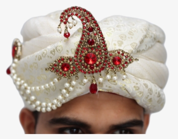 Large 2 Piece Ruby And Pearl Turban Broach Kalgi, HD Png Download, Transparent PNG