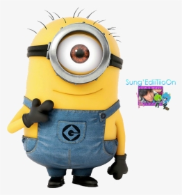 Minion & Mike Png , Png Download - Minion With Middle Finger, Transparent Png, Transparent PNG