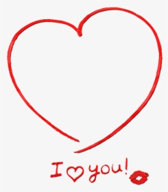 #love #heart #iloveyou #handpainted #loveyou #kiss - Heart, HD Png Download, Transparent PNG