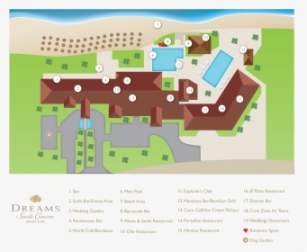 Dreams Huatulco Resort Map, HD Png Download, Transparent PNG