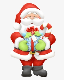 Christmas Father Png Clipart - Santa With Presents Clip Art, Transparent Png, Transparent PNG