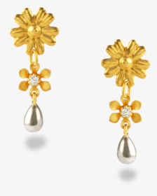 22ct Gold Daisy Earrings - Earrings, HD Png Download, Transparent PNG