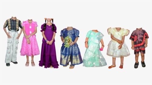Indian Boys And Girls Dress Psd , Png Download - Psd Girl Dress, Transparent Png, Transparent PNG