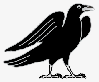 Transparent Clipart Of Crows - Crow Heraldic Raven, HD Png Download, Transparent PNG