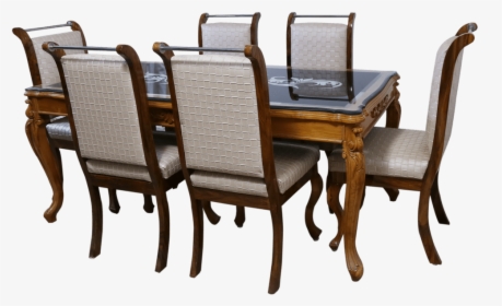 #antique Dining #table With #chairs - Chair, HD Png Download, Transparent PNG