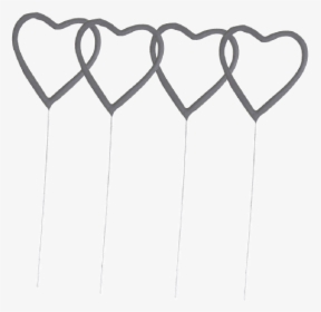 Heart Shaped Sparklers 4 192 - Sketch, HD Png Download, Transparent PNG