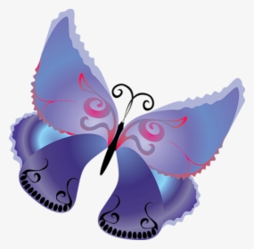 Cartoon Purple Butterfly Png - Butterfly Clipart Butterfly Transparent Background, Png Download, Transparent PNG