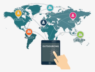 Marketing Outsourcing Services Bangalore - World Map Ppt, HD Png Download, Transparent PNG