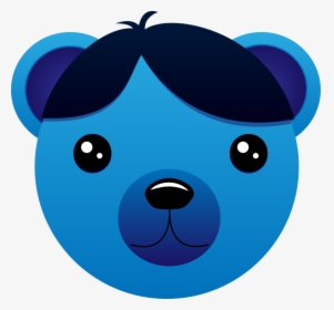 Blue,teddy Bear,carnivoran - Bear With Blue Hair, HD Png Download, Transparent PNG
