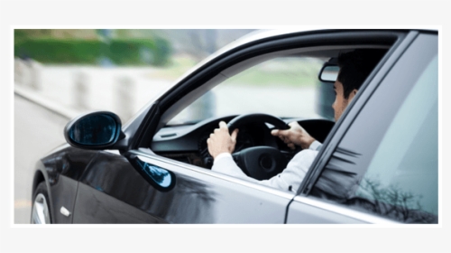 A Man Driving A Black Car - 汽車 後 照 鏡, HD Png Download, Transparent PNG