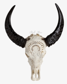 Carved Buffalo Skull - Carabao Horn Png, Transparent Png, Transparent PNG