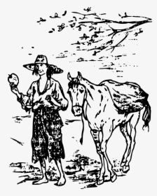 Johnny Appleseed And Horse Clip Arts - Johnny Appleseed With Horses, HD Png Download, Transparent PNG