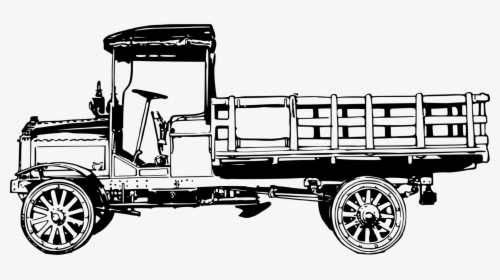Wheel,wagon,car - Vintage Trucks In Black And White, HD Png Download, Transparent PNG