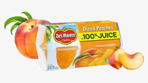 Peaches, Fruit Cup® Snacks - Delmonte Sliced Peaches 100 Calories, HD Png Download, Transparent PNG