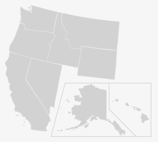 Blank West Coast Map, HD Png Download, Transparent PNG
