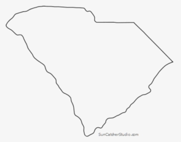 Free South Carolina Outline Thin Border, Cricut Design - Line Art, HD Png Download, Transparent PNG
