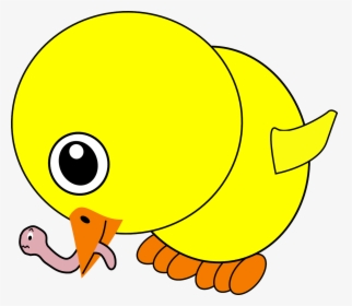Chick, Worm, Eating, Food, Catching, Catch, Early Bird - Anak Ayam Makan Cacing, HD Png Download, Transparent PNG
