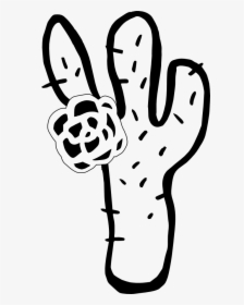 Cactus Animado Blanco Y Negro Png, Transparent Png - Portable Network Graphics, Png Download, Transparent PNG
