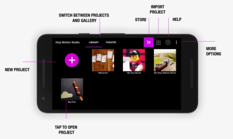 Stop Motion Studio Phone, HD Png Download, Transparent PNG