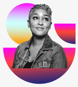 Photo Illustration Of Eve Ewing In Black And White - Eve Ewing, HD Png Download, Transparent PNG