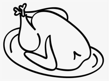 Thanksgiving Turkey Icon - Line Art, HD Png Download, Transparent PNG