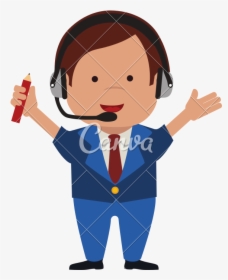 Man Suit Cartoon Icon Vector Graphic - Vector Graphics, HD Png Download, Transparent PNG