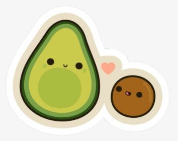 Avocado Clipart Cute Tumblr - Cute Avocado Drawing, HD Png Download, Transparent PNG