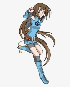Pokemon Trainer Girl Art , Png Download - Custom Pokemon Trainer Female, Transparent Png, Transparent PNG