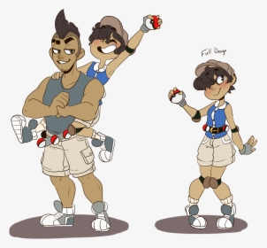 Commission Rock Climbing Pokemon Trainers - Cartoon, HD Png Download, Transparent PNG