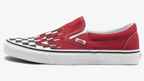Vans Classic Slip-on Checker Flame - Slip-on Shoe, HD Png Download, Transparent PNG