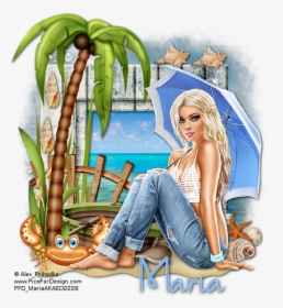 Tropicalbeachbymariame - Illustration, HD Png Download, Transparent PNG