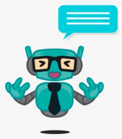 Robô Com Um Balão De Mensagem Sob A Cabeça - Cartoon, HD Png Download, Transparent PNG