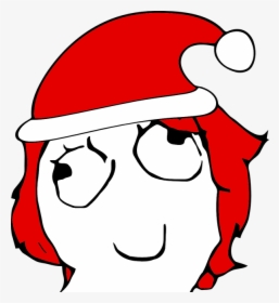 Karácsonyi Derp Mikulás - Troll Meme Face Girl, HD Png Download, Transparent PNG