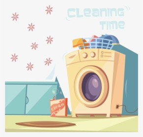 Washing Machine Png Cartoon, Transparent Png, Transparent PNG