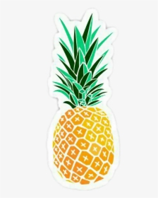 Stickers Tumblr Cute Fruit Yellow Gregreen Ananas - Black And White Pineapple, HD Png Download, Transparent PNG
