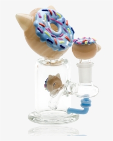 Kitty Cat Blueberry Donut Custom Mini Rig Water Bubbler - Donut Kitty Dab Rig, HD Png Download, Transparent PNG