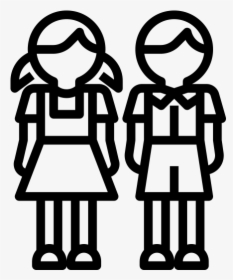 School Boy And Girl Icon, HD Png Download, Transparent PNG