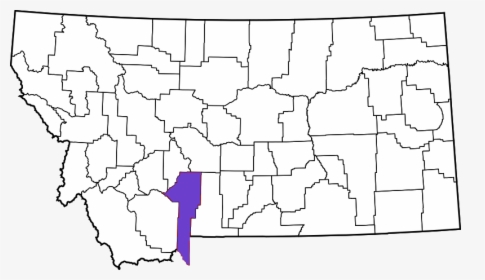 Map Of Montana Highlighting Gallatin County - Montana Map Black And White, HD Png Download, Transparent PNG