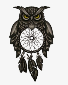 #buho #tatuaje @brian Galaxy - Dream Catcher Owl Design, HD Png Download, Transparent PNG