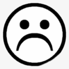 #sad #grunge #tumblr #blackandwhite - Sad Face Emoji Drawing, HD Png Download, Transparent PNG