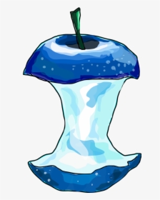 Blue Apple Clip Art - Transparent Eaten Apple Clipart, HD Png Download, Transparent PNG