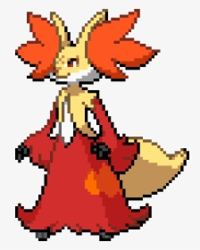 Delphox Pokemon Pixel Art, HD Png Download, Transparent PNG