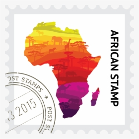 African Stamp - Africa Map Vector Png, Transparent Png, Transparent PNG