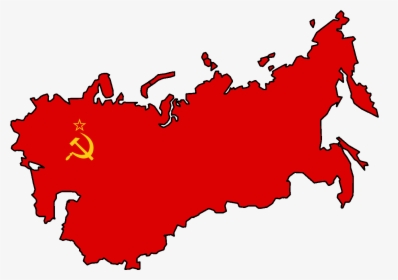 Flagmap Of Ussr - Soviet Union Flag Map, HD Png Download, Transparent PNG